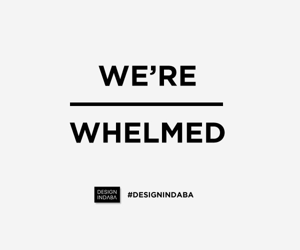 We're Overwhelmed - graphic by Design Indaba inspired by Dean Poole We're Overwhelmed - graphic by Design Indaba inspired by Dean Poole