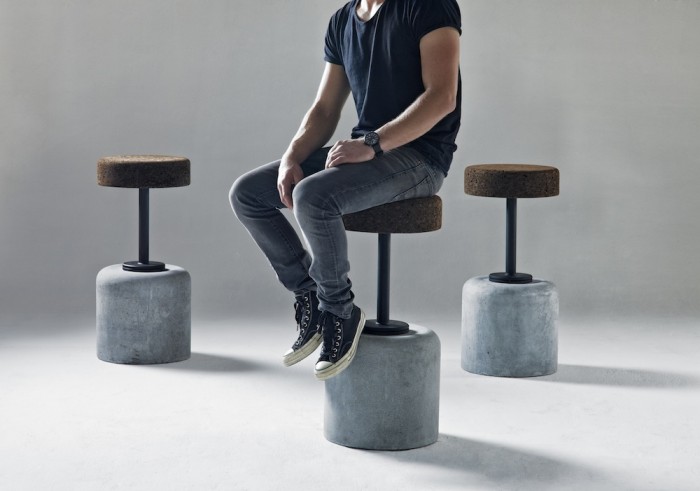 Cork bar stool by WIID Design. Image: Justin Patrick. 