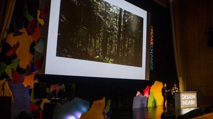 Studio Formafantasma on stage at Design Indaba Conference 2015. Studio Formafantasma at Design Indaba Conference 2015.