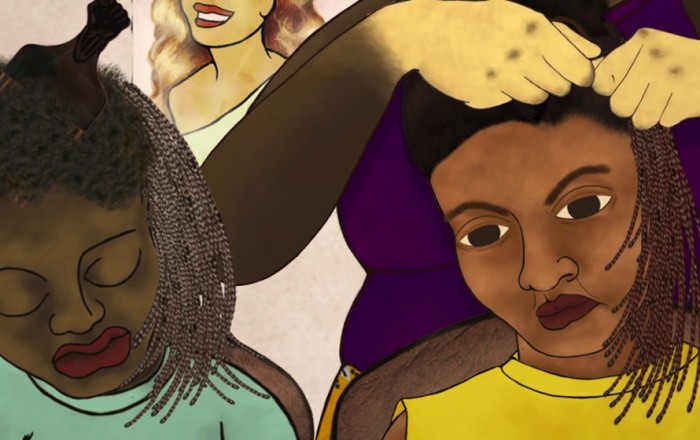 Still from 'yellow fever', animated with mixed mediums Ng'endo Mukii: Still from 'yellow fever', animated with mixed mediums