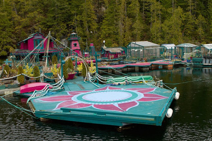A Canadian couple assembled a self-sustaining home on water. A Canadian couple assembled a self-sustaining home on water.