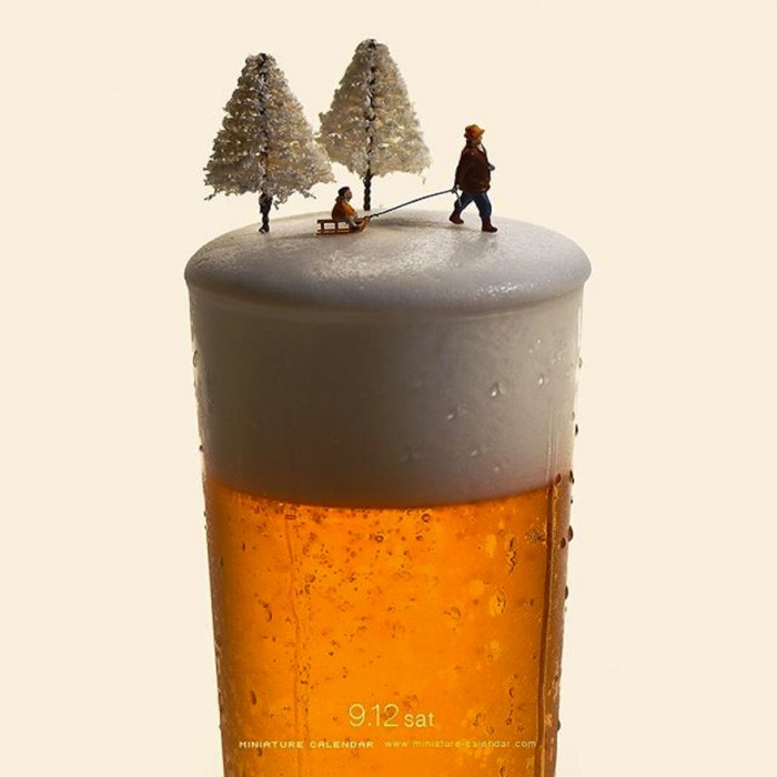 Tatsuya Tanaka creates pocket-sized scenes of everyday life, on a daily basis for “Miniature Calendar”, his pet-project 