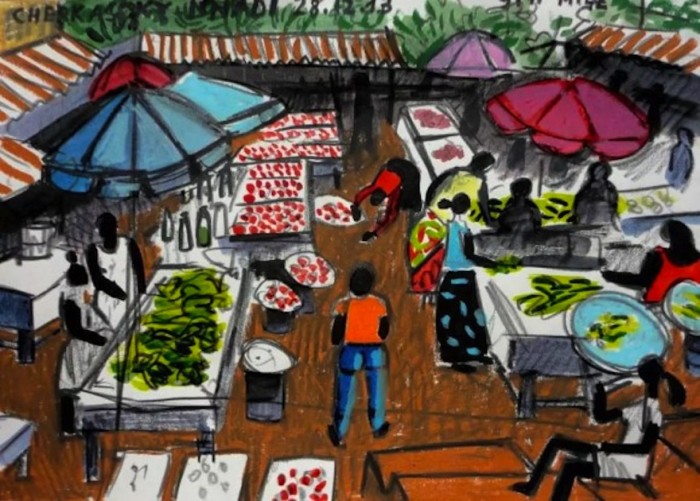 Zoya Cherkassky-Nnadi observes daily life and paints what she sees, and the result is a collection of witty, touching, and genuine paintings.