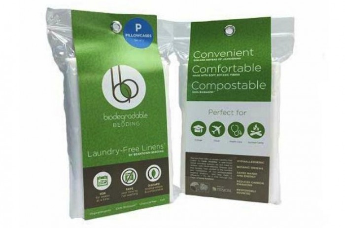 Beantown Bedding has created biodegradable bed sheets that can be used for a few weeks and then thrown into the compost