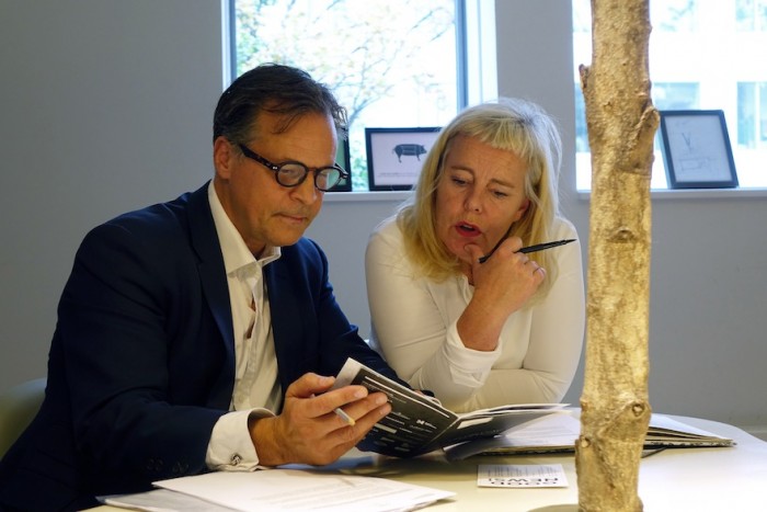 Partner from Dansk OTC, Martin Rasmussen and Kigge Hvid, CEO of INDEX: Design to Improve Life are in charge of Danish Ventures - Investing in Design to Improve Life. They meet to discuss the fund under the birch trees at the INDEX: Design to Improve Life office Partner from Dansk OTC, Martin Rasmussen and Kigge Hvid, CEO of INDEX: Design to Improve Life are in charge of Danish Ventures - Investing in Design to Improve Life. They meet to discuss the fund under the birch trees at the INDEX: Design to Improve Life office
