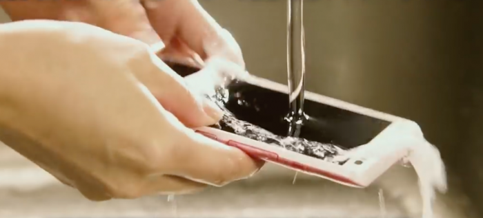 Japanese company Kyocera have just released a smartphone that users can wash and use in the bath Japanese company Kyocera have just released a smartphone that users can wash and use in the bath