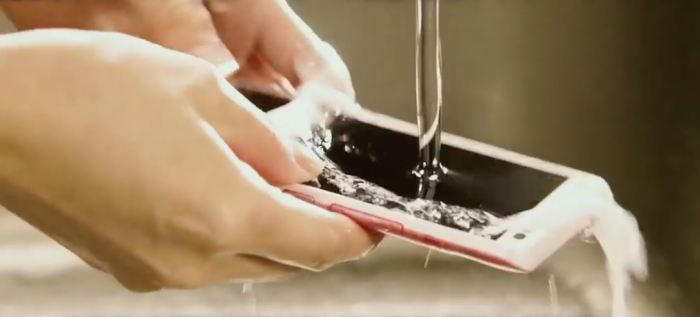 Japanese company Kyocera have just released a smartphone that users can wash and use in the bath