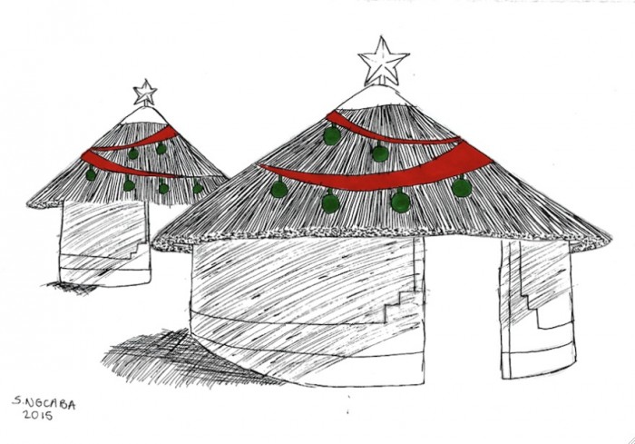 Illustrator Sinalo Ngcaba wishes you a black Christmas