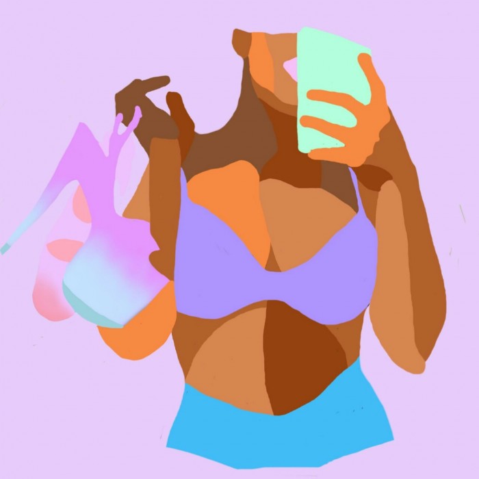 Go Ahead And Take Your Selfies Girl Design Indaba Body Positive Artist Zola Lovette Is The Behind A Series Of Ilrations Celebrating Bathroom