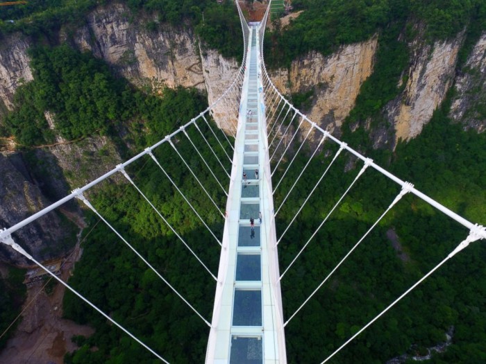 Glass bridge in China