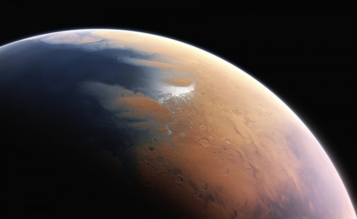 A rendering of what Mars might have looked like earlier in its life A rendering of what Mars might have looked like earlier in its life