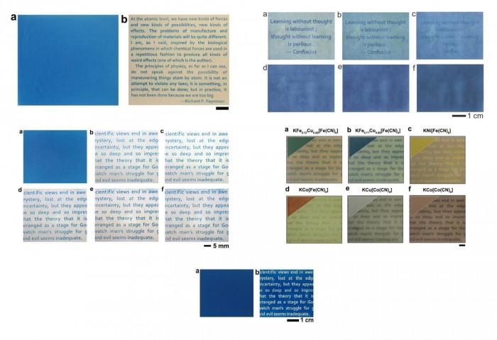 sample of the light-printable paper. Credit: Wang et al. ©2017 American Chemical Society
