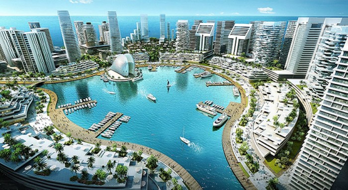 A rendering of the Eko Atlantic project 