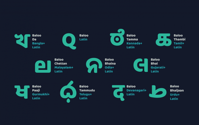 Ek Type won a D&AD Wooden pencil 2017 for its Baloo font. 