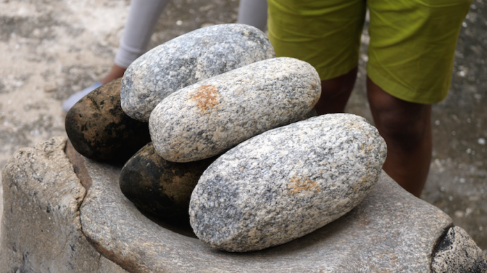 The tools used by slaves to prepare food for other slaves 