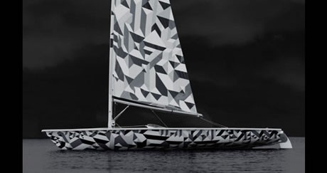 Laser sailboat by Marian Bantjes. Laser sailboat by Marian Bantjes.