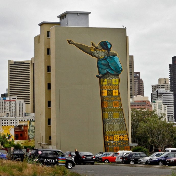 Mural by Faith47. Mural by Faith47.