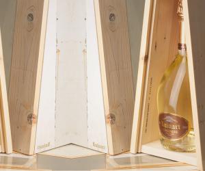 Reclaimed Wood Packaging for Ruinart by Piet Hein Eek. 