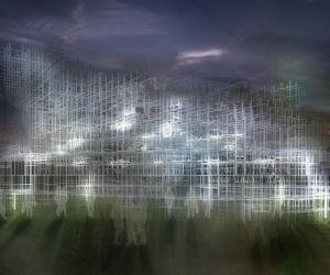 Serpentine Pavilion interactive installation by United Visual Artists. 