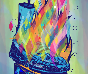 Graphic work by Lazi Mathebula. 