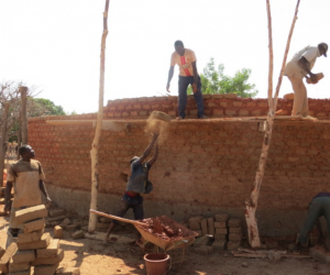 Construction work on The Atelier at Gando. 