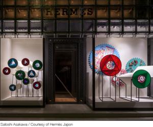 Window display for Maison Hermès, Japan by Oscar Diaz. 