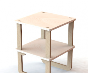 Side table by Unfayzd Design. 