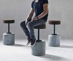 Cork bar stool by WIID Design. Image: Justin Patrick. 