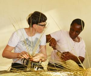 Matali Crasset basket-making workshop with Bulawayo Home Industries. Photo: Eric Gauss/Dogs on the Run.