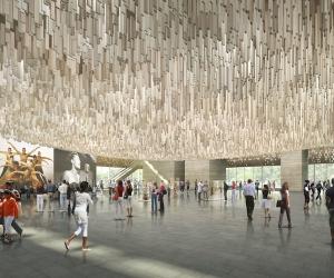 The Smithsonian National Museum of African American History and Culture Plaza, Washington D.C. (Photo: Adjaye Associates).