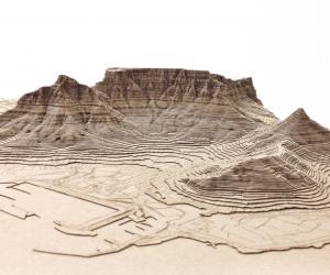 Nikki Onderstall's laser cut models of Cape Town