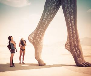 Burning Man is a week-long festival of interactive art in the Nevada desert.