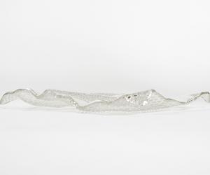 Studio MeDa makes a glass plate inspired by bubble wrap. Images: Studio Meddle