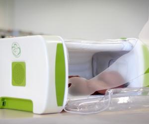 A British student has designed an inflatable incubator specifically to save the lives of premature babies born in refugee camps