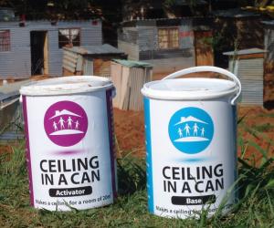Dave Pons' ceiling comes in two cans. 