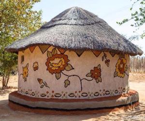 My Beautiful Home in the rural Matobo district of Zimbabwe is breathing new life into the local tradition of hut painting