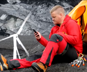 The Trinity turbine by Janulus is a lightweight portable wind turbine means you can generate electricity wherever you go