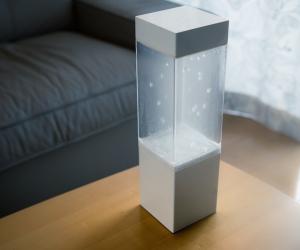 The device physically creates weather conditions. 