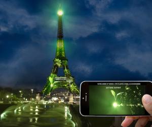  Artist Naziha Mestaoui is planning to grow a virtual forest on the Eiffel Tower that will be matched by a real one in the soil