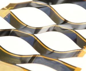 The solar cells bends to catch the sun's energy more efficiently. 