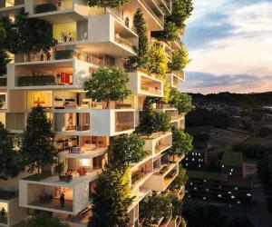 This firm's vertical forest is a sustainable contribution to a concrete city. 