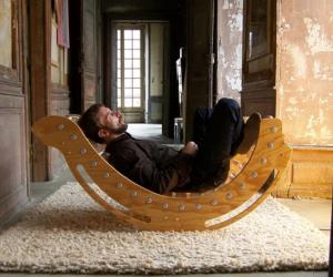 A rocking chair made of upcycled plastic bottles and sustainable spruce is a guilt-free way to kick back.