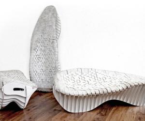 Researchers created two chairs using waste and tech.