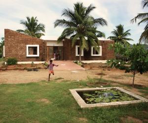 Designed by Made in Earth, a group of humanitarian architects, Vellore House in Tamil Nadu, India, accommodates twenty orphaned children. 