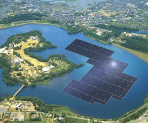 Artist’s rendering of Kyocera’s Yamakura dam power plant. 