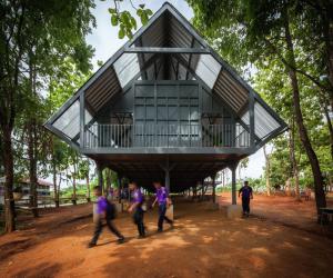 Vin Varavarn Architects, a Bangkok-based firm, developed a new architectural typology for earthquake resistant schools.