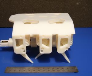 This 3-D hexapod robot