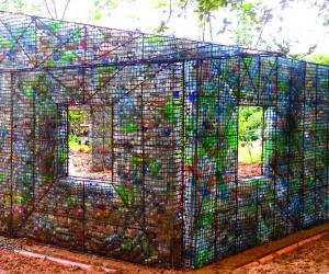 The Village uses plastic bottles in its construction