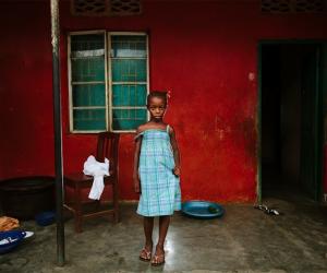 Swawou student Hawa Sayoh at home.