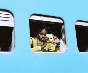 This recent winter campaign was shot by South African photographer Rudi Geyser against the backdrop of Dakar's old train station